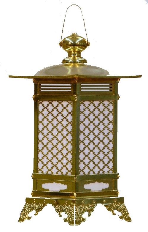 山田仏具オンラインショップ / 高野灯【真鍮製 金メッキ】6寸（一基