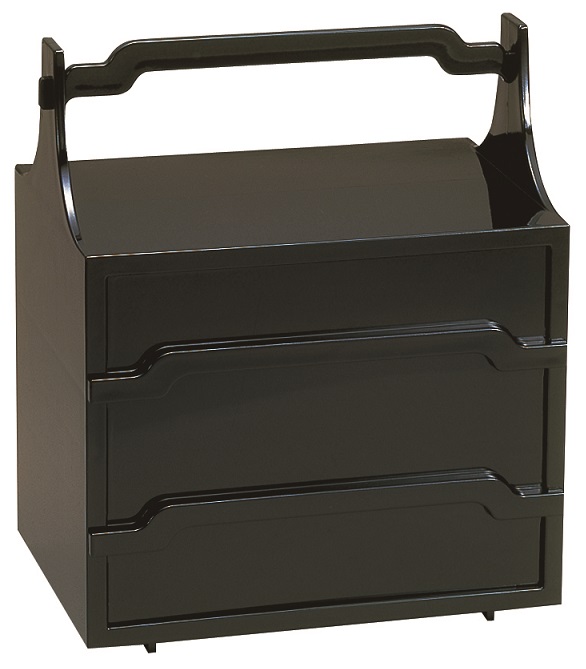 霞に若松研ぎ出し蒔絵 黒塗 脚付御膳 共箱 蔵出し品 / 輪島塗 配膳